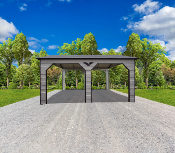 2-bay metal carport