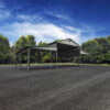 Barn style carport
