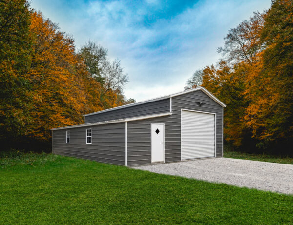 Garage with Lean-to