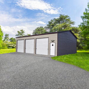3-Bay Metal Garage