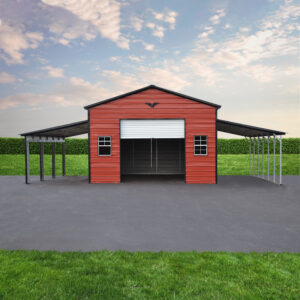 Garage with Lean-to's