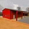Metal Garage with 12' Lean-To 42x50x16/13