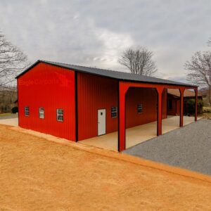 Metal Garage with 12' Lean-To 42x50x16/13